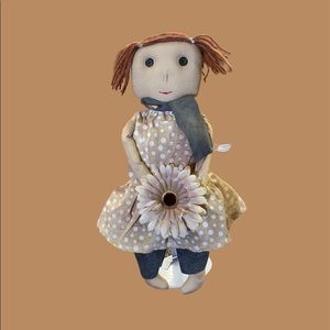 Handmade Tea stained rag doll